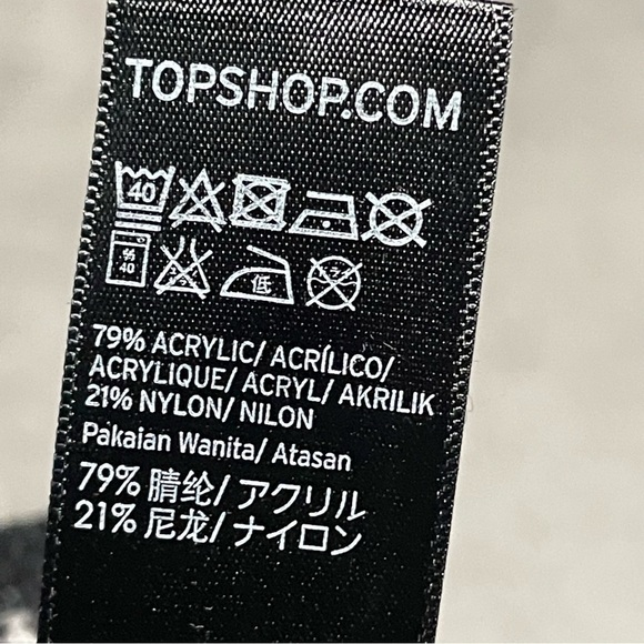 TOPSHOP Rock ‘N Roll stripe crop turtleneck size 10 VGUC - Picture 7 of 11